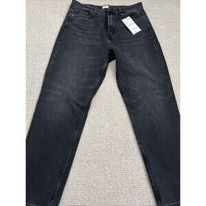 Women’s Jean's Zara Black Denim Five Pocket Classic Straight Fit Sz 12 US 44 EUR